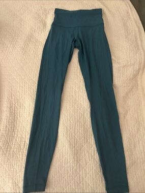 lululemon athletica Teal High-Rise Ribbed Leggings
